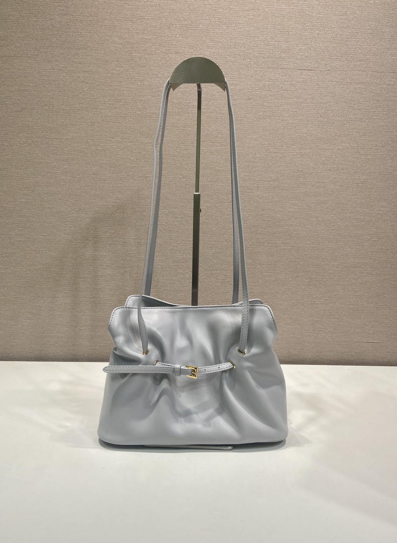 Prada 1BG586 Light Gray Blue Small Prada Dada nappa leather bag