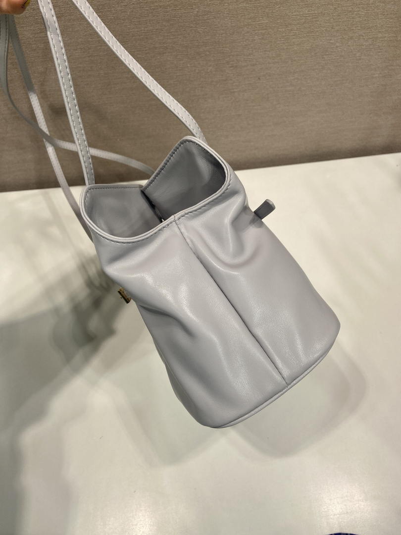 Prada 1BG586 Light Gray Blue Small Prada Dada nappa leather bag