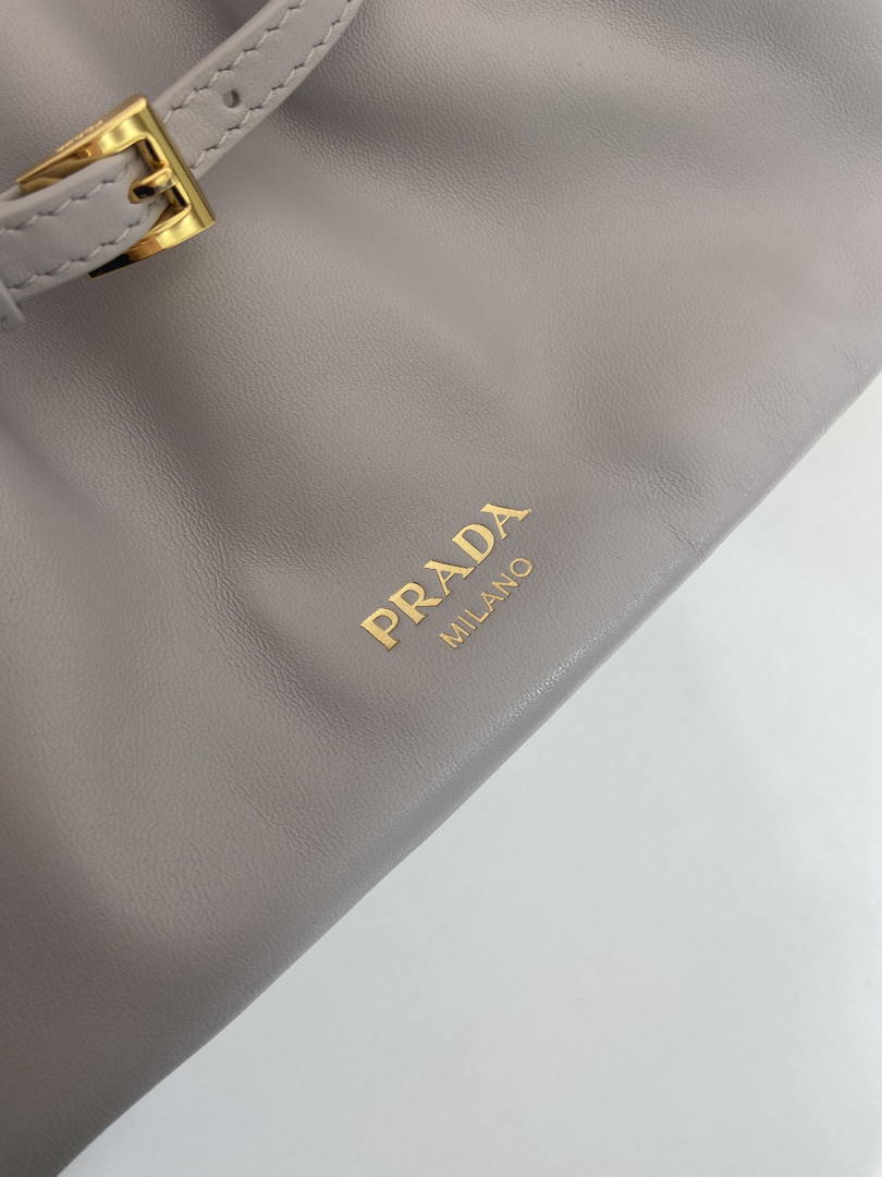 Prada 1BG586 Light Gray Blue Small Prada Dada nappa leather bag