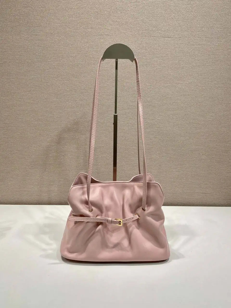 Prada 1BG586 Powder Pink Small Prada Dada nappa leather bag