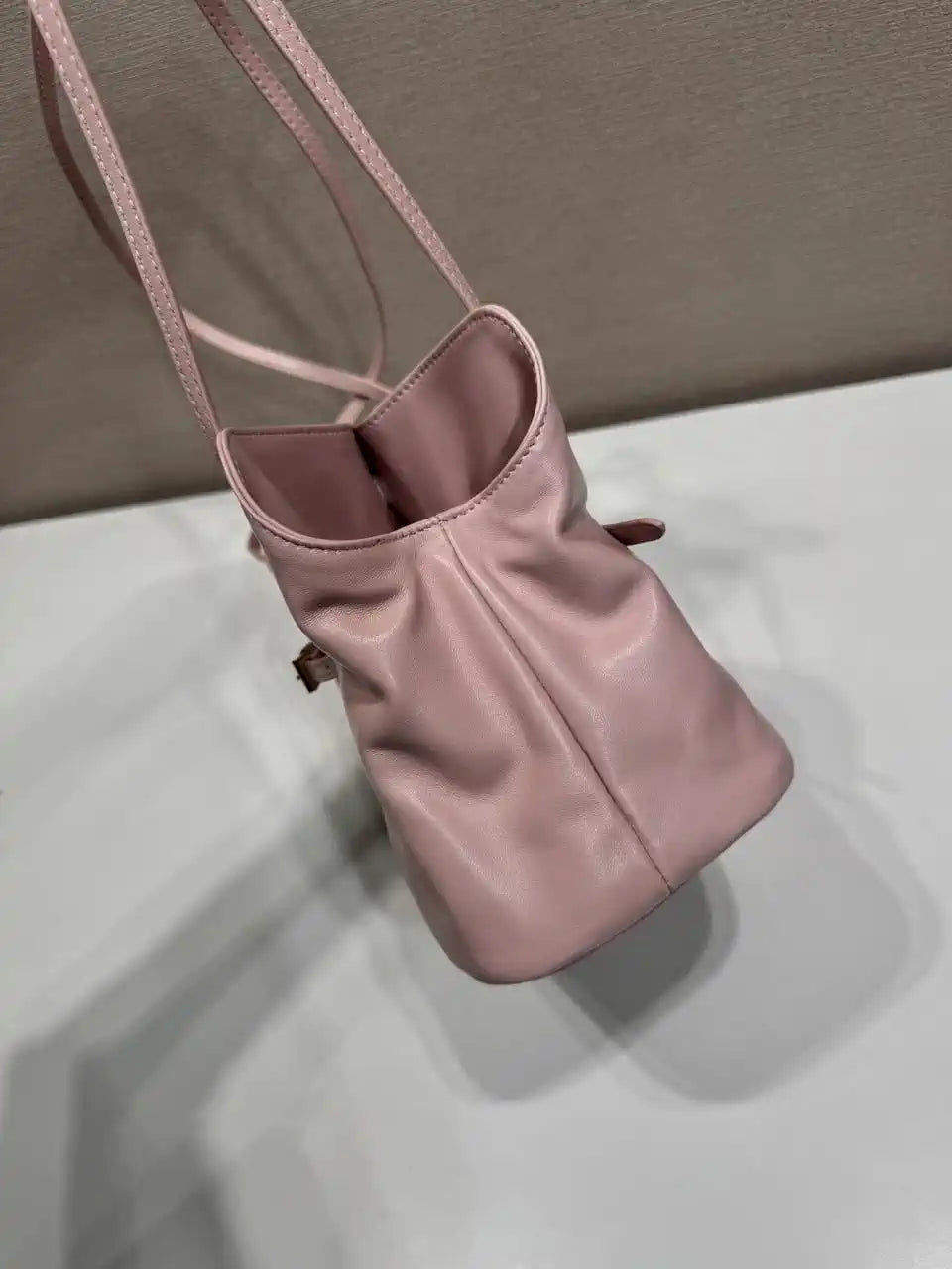 Prada 1BG586 Powder Pink Small Prada Dada nappa leather bag