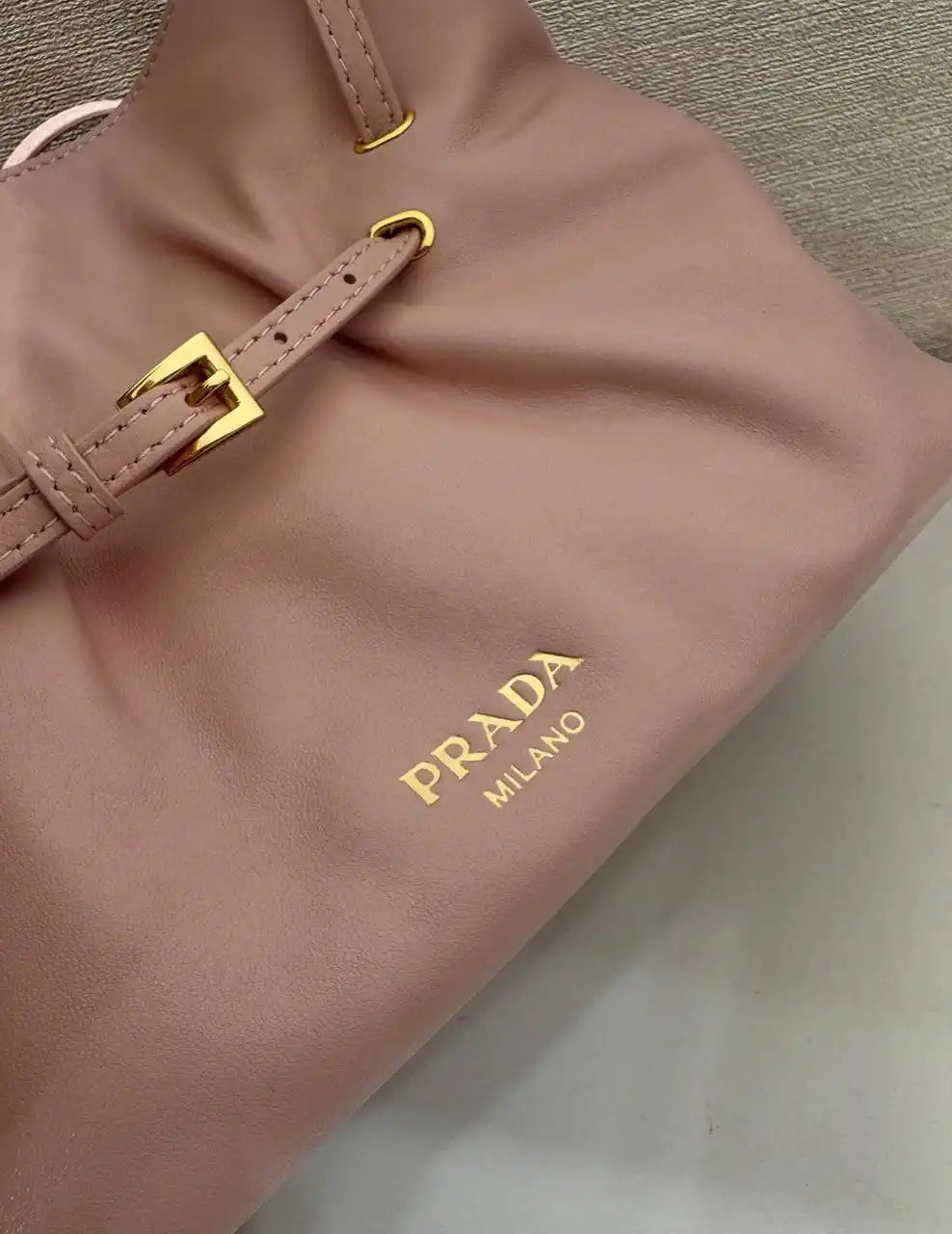 Prada 1BG586 Powder Pink Small Prada Dada nappa leather bag