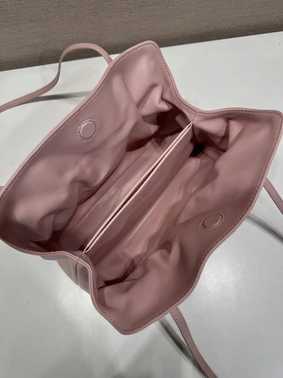 Prada 1BG586 Powder Pink Small Prada Dada nappa leather bag