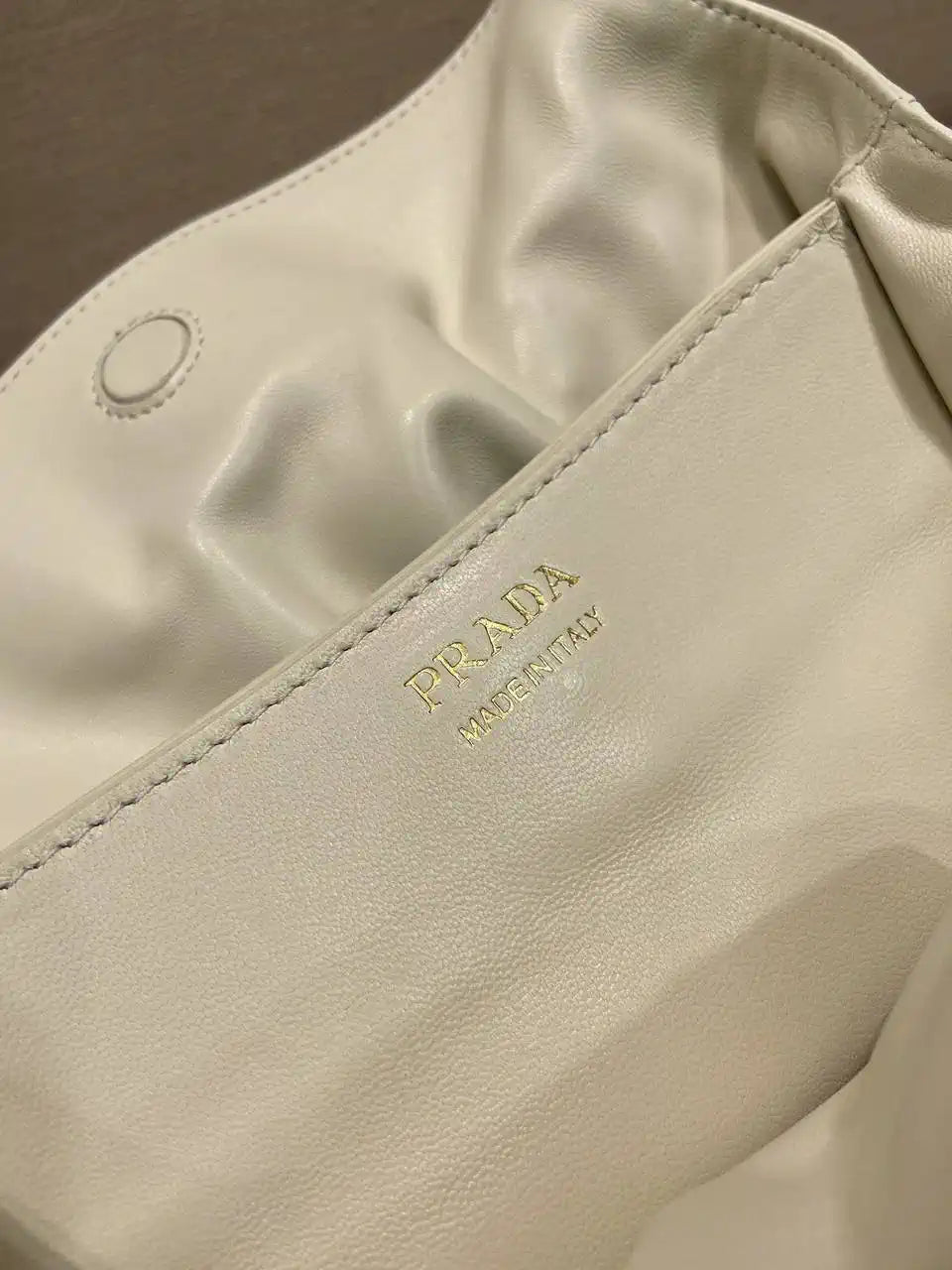 Prada 1BG586 White Small Prada Dada nappa leather bag