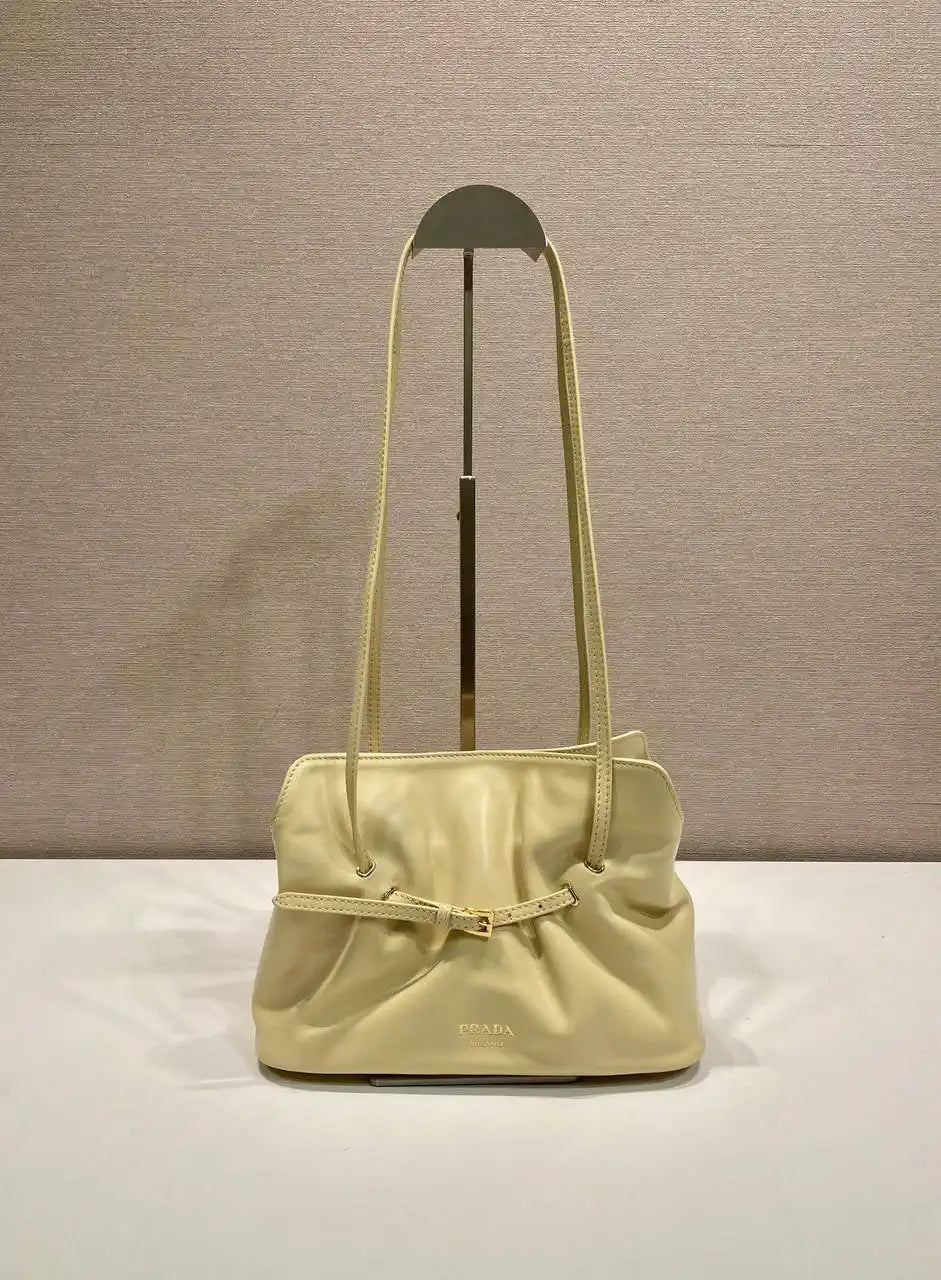Prada 1BG586 Yellow Small Prada Dada nappa leather bag