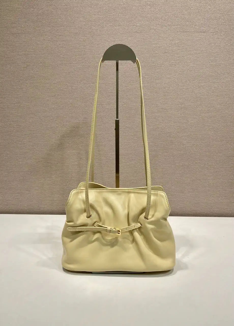 Prada 1BG586 Yellow Small Prada Dada nappa leather bag