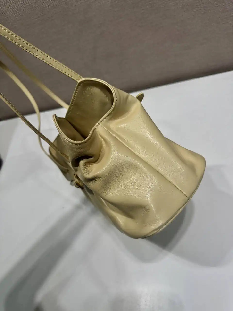 Prada 1BG586 Yellow Small Prada Dada nappa leather bag