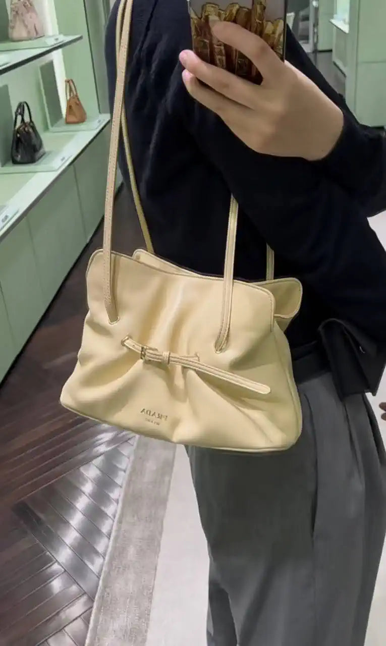 Prada 1BG586 Yellow Small Prada Dada nappa leather bag