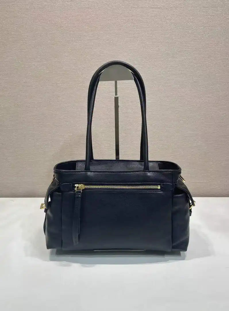 Prada Explore medium nappa leather tote bag 1BG596 Black