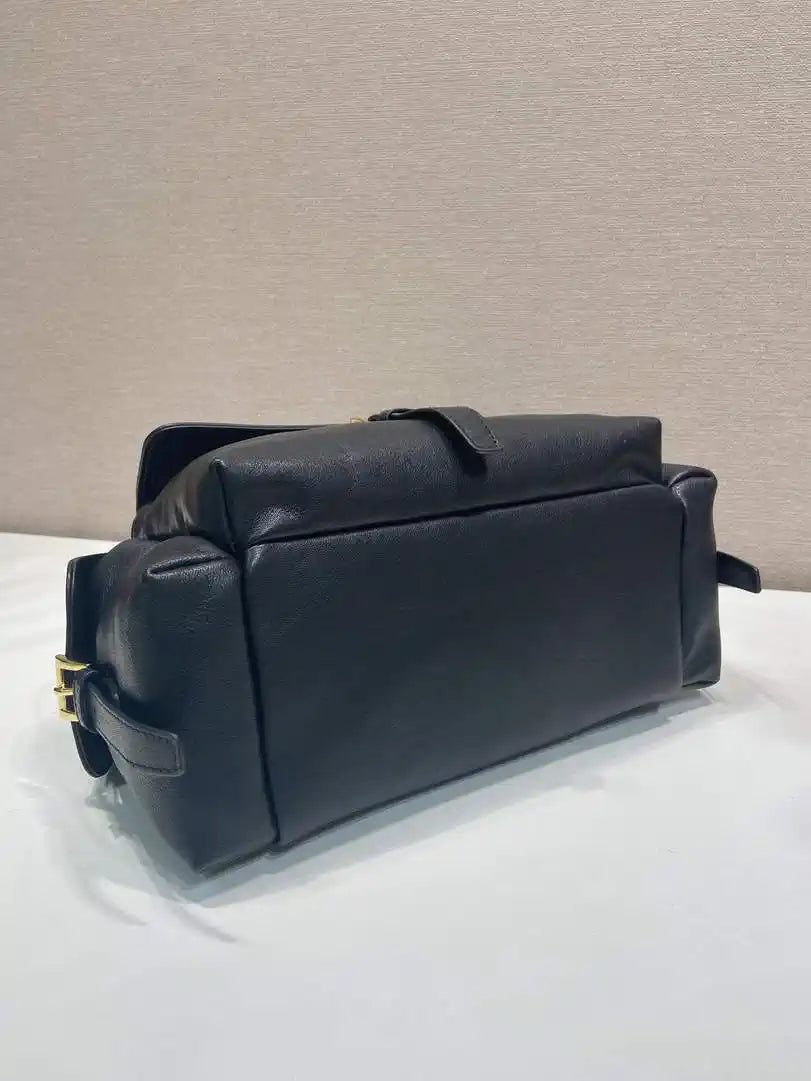 Prada Explore medium nappa leather tote bag 1BG596 Black