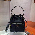 Prada 1BH038 Prada Duet Re-Nylon Bucket shoulder bag Black
