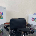 Prada 1BH082 Leather bag with shoulder strap Black Gold - Default Title - View 1