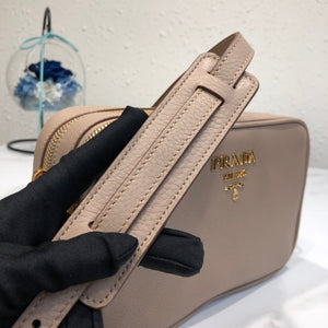 Prada 1BH082 Leather bag with shoulder strap Light Pink Gold - Default Title - View 8