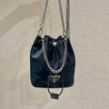 Prada 1BH112 imported nylon mini bucket bag Black - Default Title - View 1