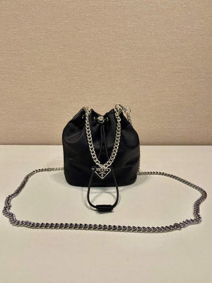 Prada 1BH112 imported nylon mini bucket bag Black - Default Title - View 2