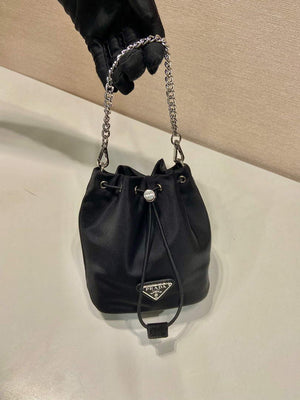 Prada 1BH112 imported nylon mini bucket bag Black - Default Title - View 4