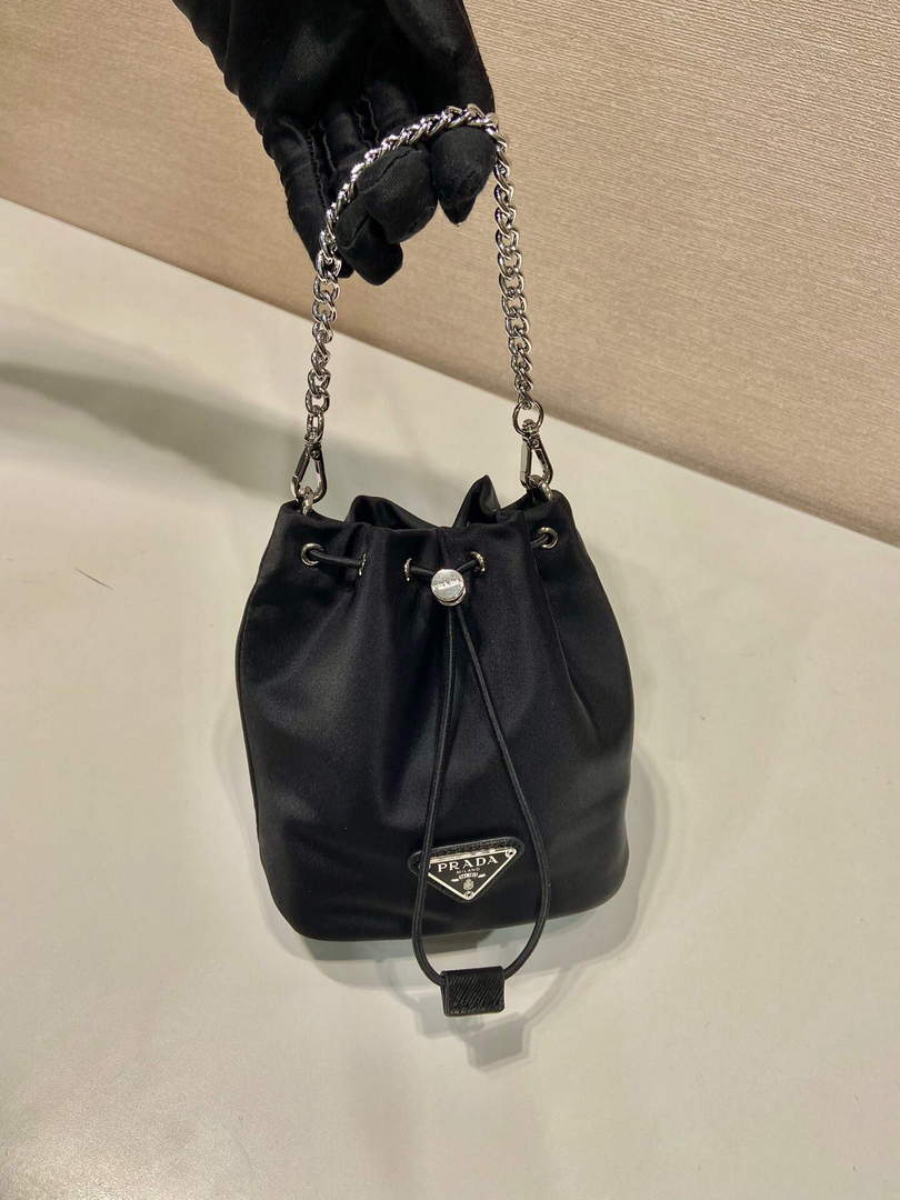 Prada 1BH112 imported nylon mini bucket bag Black - Default Title - View 4