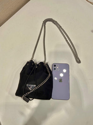 Prada 1BH112 imported nylon mini bucket bag Black - Default Title - View 7