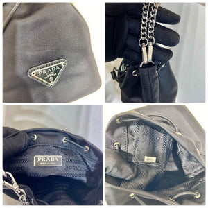 Prada 1BH112 imported nylon mini bucket bag Black - Default Title - View 9