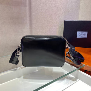 Prada 1BH180 Prada Brique brushed leather bag Black - Default Title - View 4