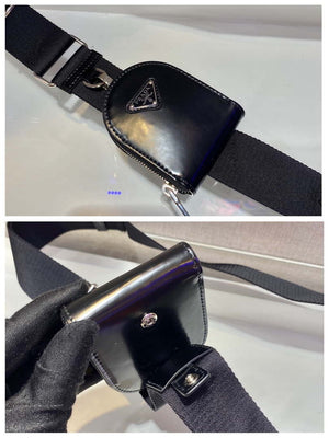 Prada 1BH180 Prada Brique brushed leather bag Black - Default Title - View 6