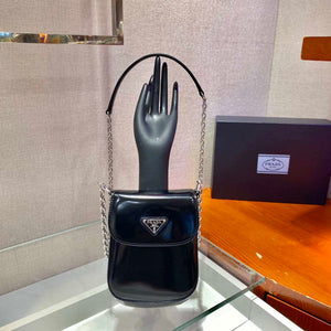 Prada 1BH185 Mini Cleo BRUSHED Leather Black - Default Title - View 1