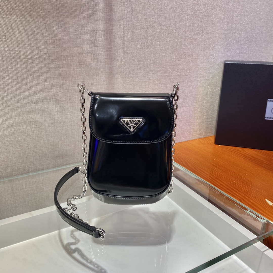 Prada 1BH185 Mini Cleo BRUSHED Leather Black - Default Title - View 4