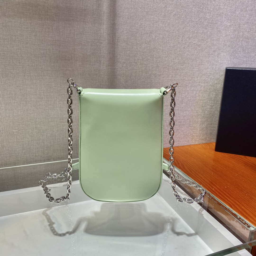 Prada 1BH185 Mini Cleo BRUSHED Leather Green