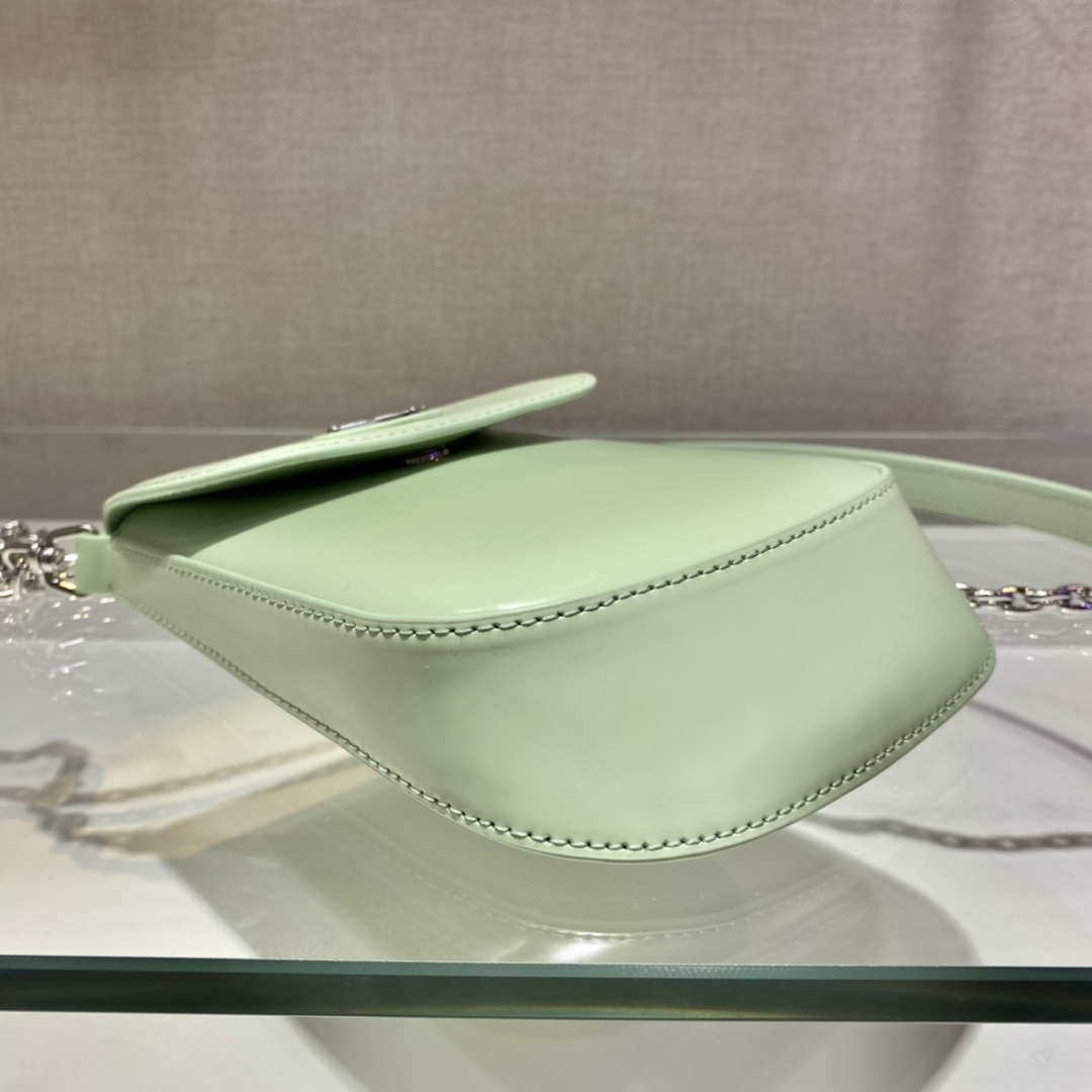 Prada 1BH185 Mini Cleo BRUSHED Leather Green