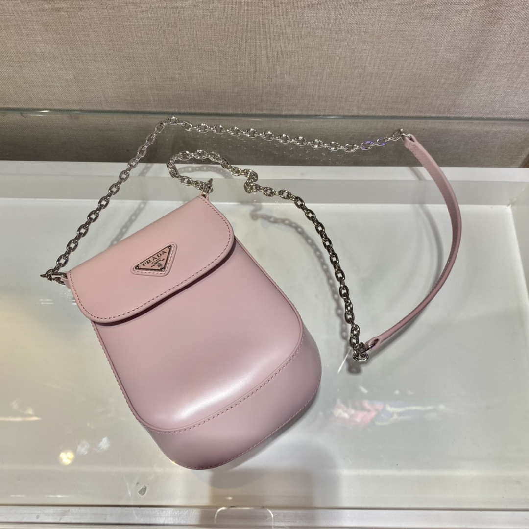 Prada 1BH185 Mini Cleo BRUSHED Leather Pink - Default Title - View 2