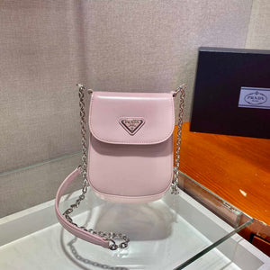 Prada 1BH185 Mini Cleo BRUSHED Leather Pink - Default Title - View 3