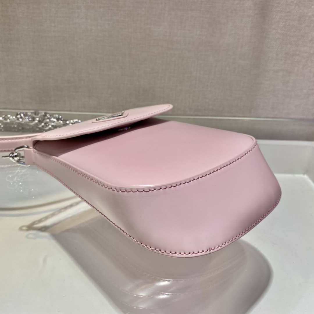 Prada 1BH185 Mini Cleo BRUSHED Leather Pink