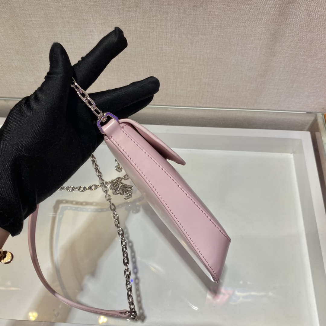 Prada 1BH185 Mini Cleo BRUSHED Leather Pink - Default Title - View 7