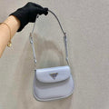 Prada 1BH188 Prada Cleo Brushed Leather Mini Bag Light blue - Default Title - View 1
