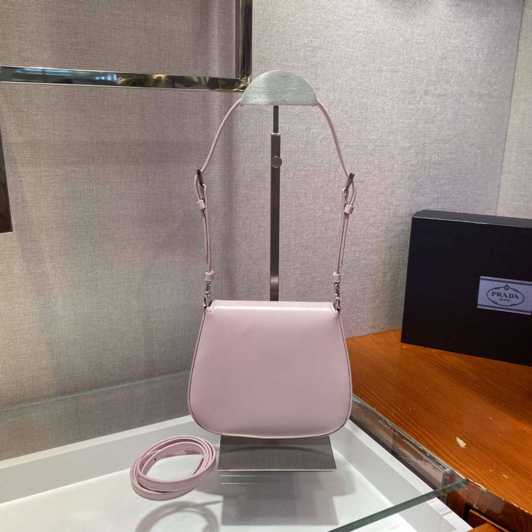 Prada 1BH188 Prada Cleo Brushed Leather Mini Bag Pink - Default Title - View 4