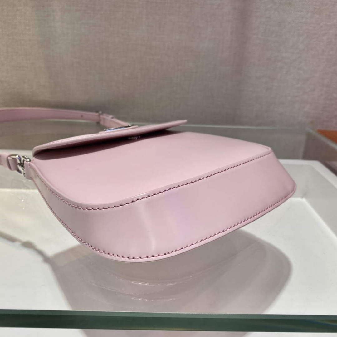 Prada 1BH188 Prada Cleo Brushed Leather Mini Bag Pink - Default Title - View 6