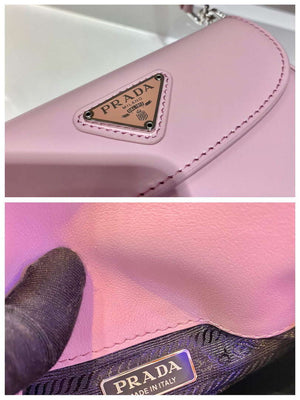 Prada 1BH188 Prada Cleo Brushed Leather Mini Bag Pink - Default Title - View 9