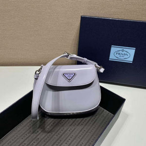 Prada 1BH188 Prada Cleo Brushed Leather Mini Bag Purple - Default Title - View 7