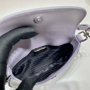 Prada 1BH188 Prada Cleo Brushed Leather Mini Bag Purple - Default Title - View 8