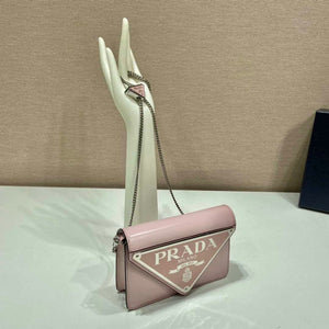 Prada 1BH189 Brushed leather shoulder bag Light Pink - Default Title - View 6
