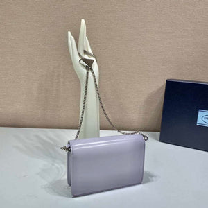Prada 1BH189 Brushed leather shoulder bag Light Purple - Default Title - View 5