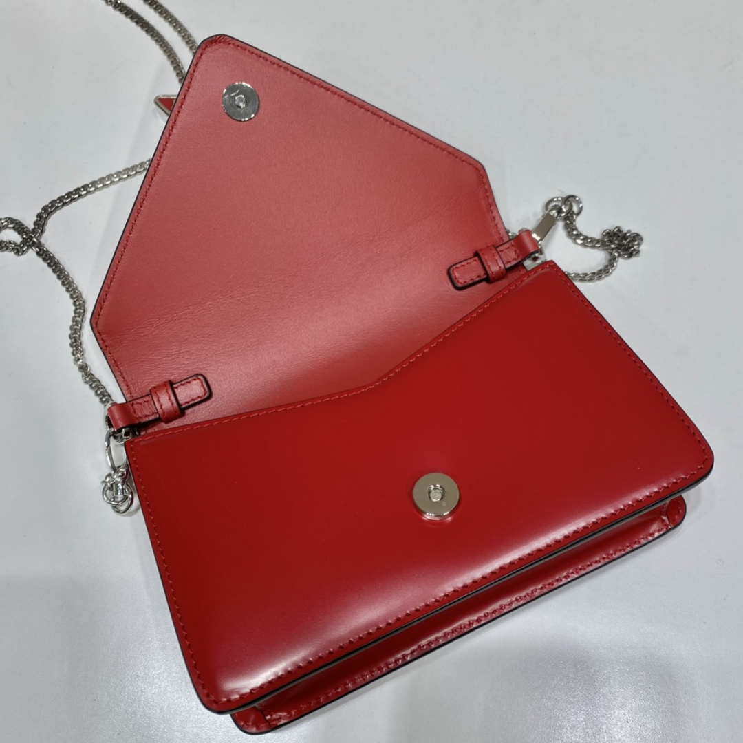 Prada 1BH189 Brushed leather shoulder bag Red - Default Title - View 7