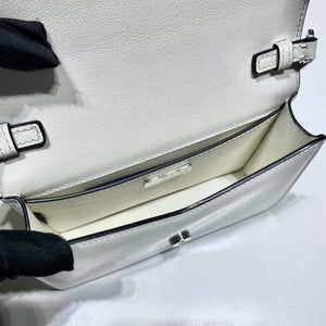Prada 1BH189 Brushed leather shoulder bag White - Default Title - View 9