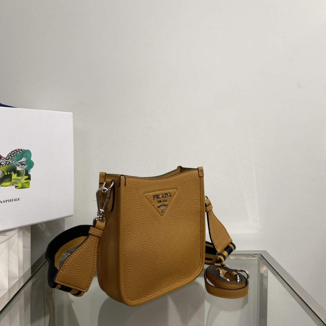 Prada 1BH191 Leather mini shoulder bag tan - Default Title - View 2