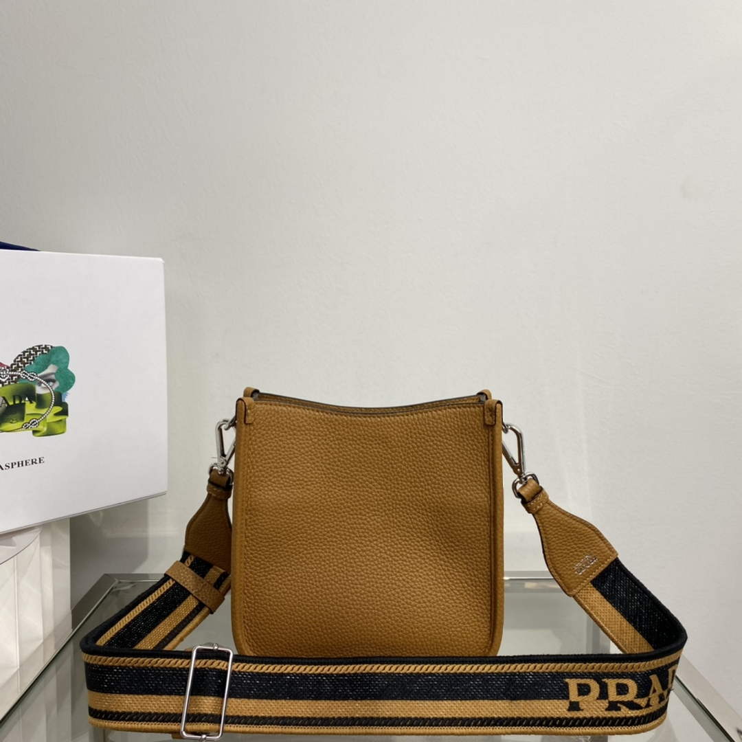 Prada 1BH191 Leather mini shoulder bag tan - Default Title - View 3