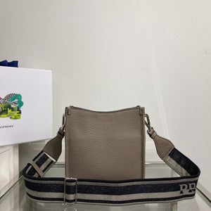 Prada 1BH191 Leather mini shoulder bag Gray - Default Title - View 3