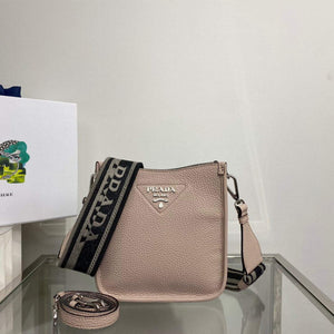Prada 1BH191 Leather mini shoulder bag Light Gray - Default Title - View 1