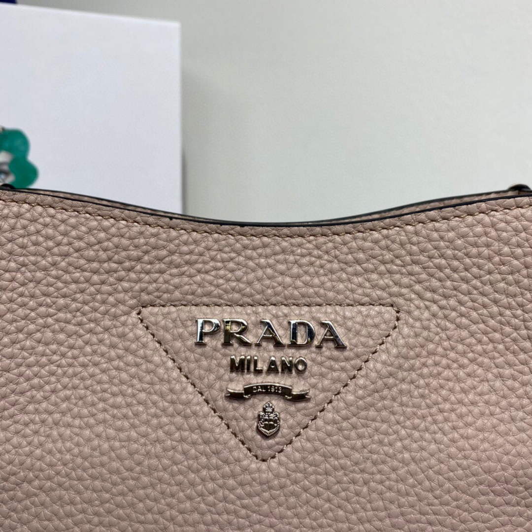 Prada 1BH191 Leather mini shoulder bag Light Gray - Default Title - View 4