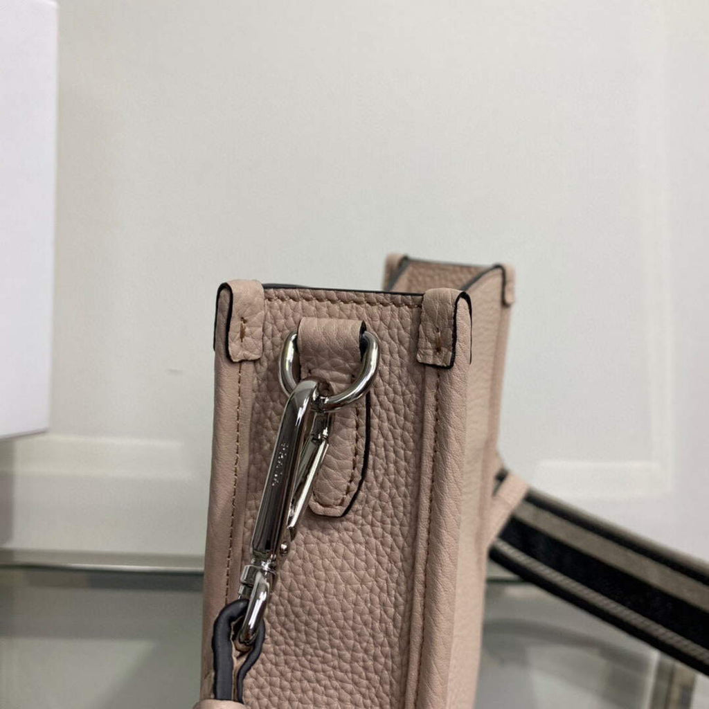 Prada 1BH191 Leather mini shoulder bag Light Gray