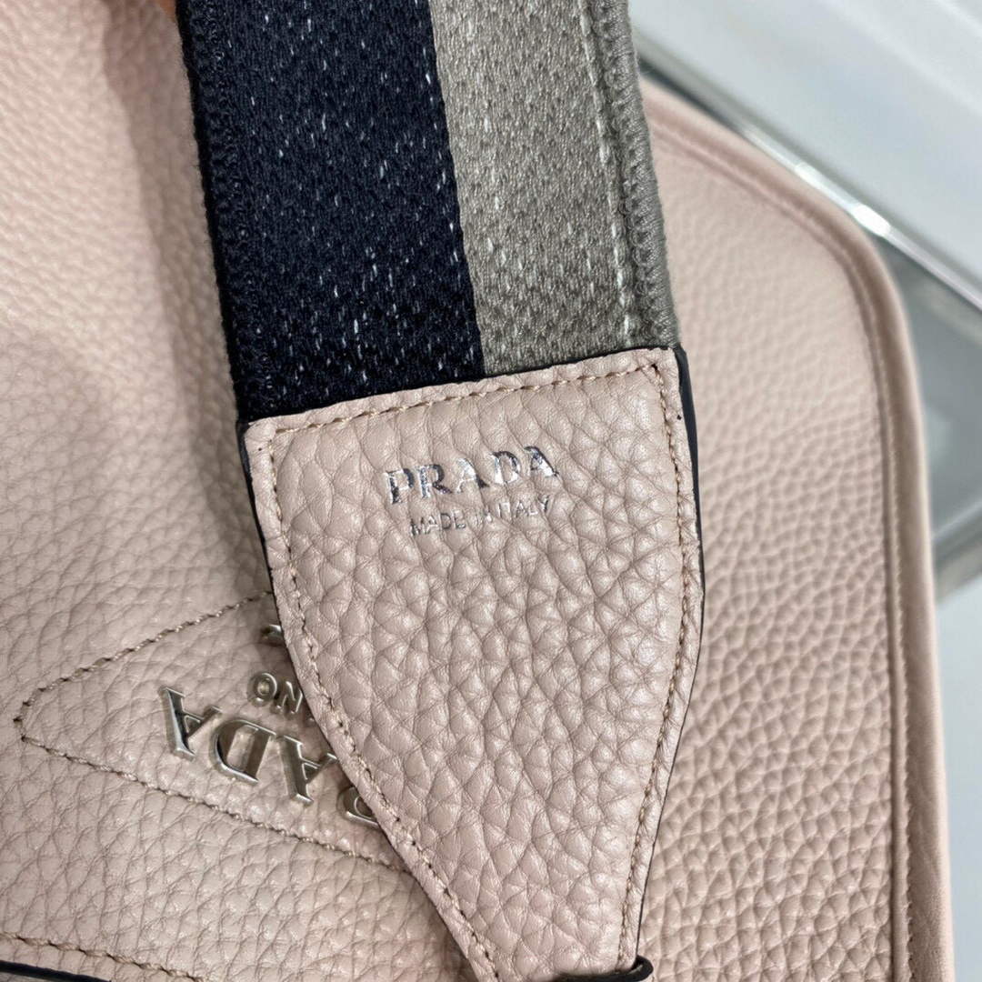 Prada 1BH191 Leather mini shoulder bag Light Gray - Default Title - View 7